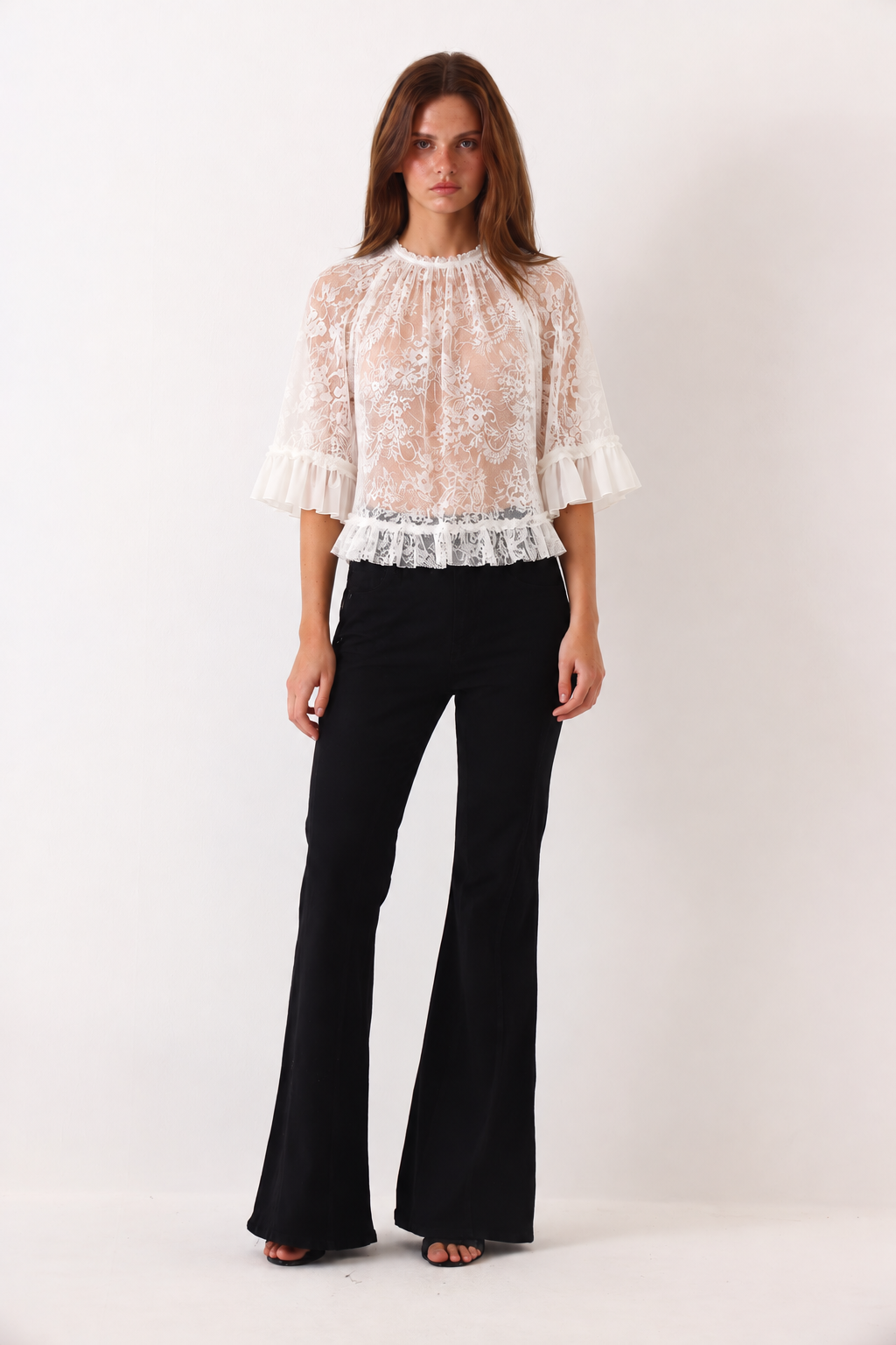 Blusa Lavanda Blanco