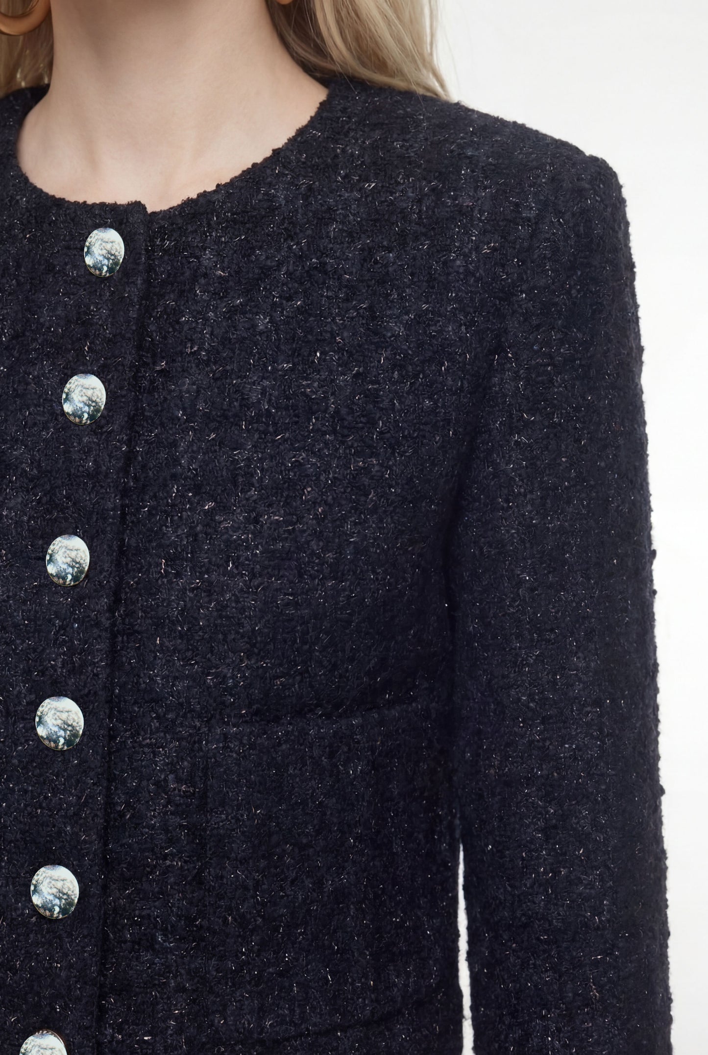 Blazer Tweed Blanco