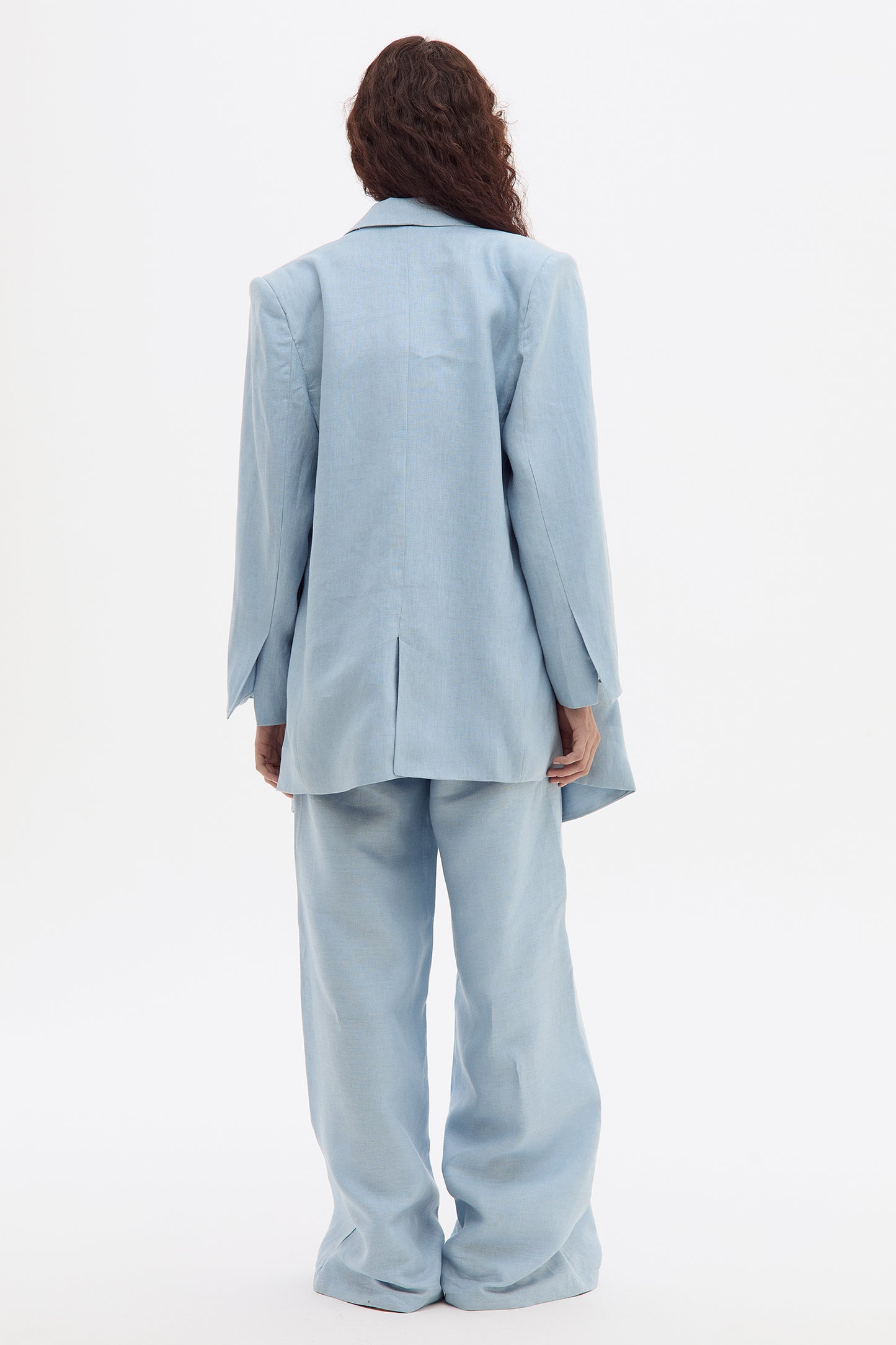 Blazer Linen Celeste