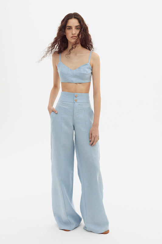 Pantalon Linen Celeste