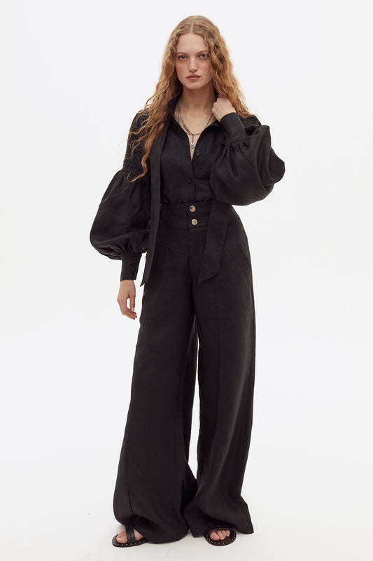 Pantalon Linen Negro