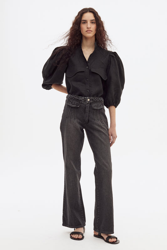 Pantalón Braided Negro