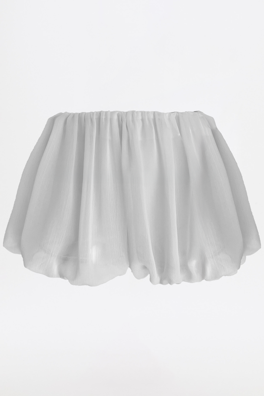 Falda Short Ciruelo Blanco