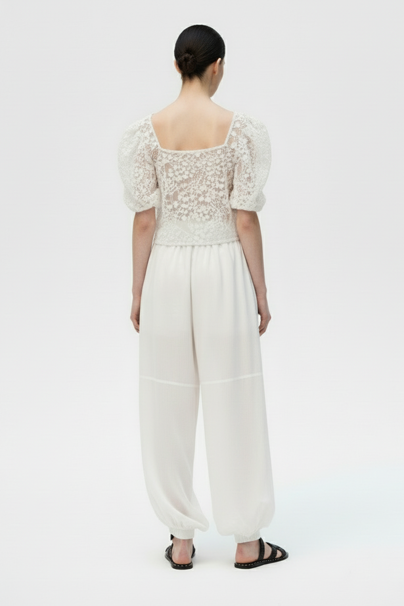 Pantalón Gasa Blanco