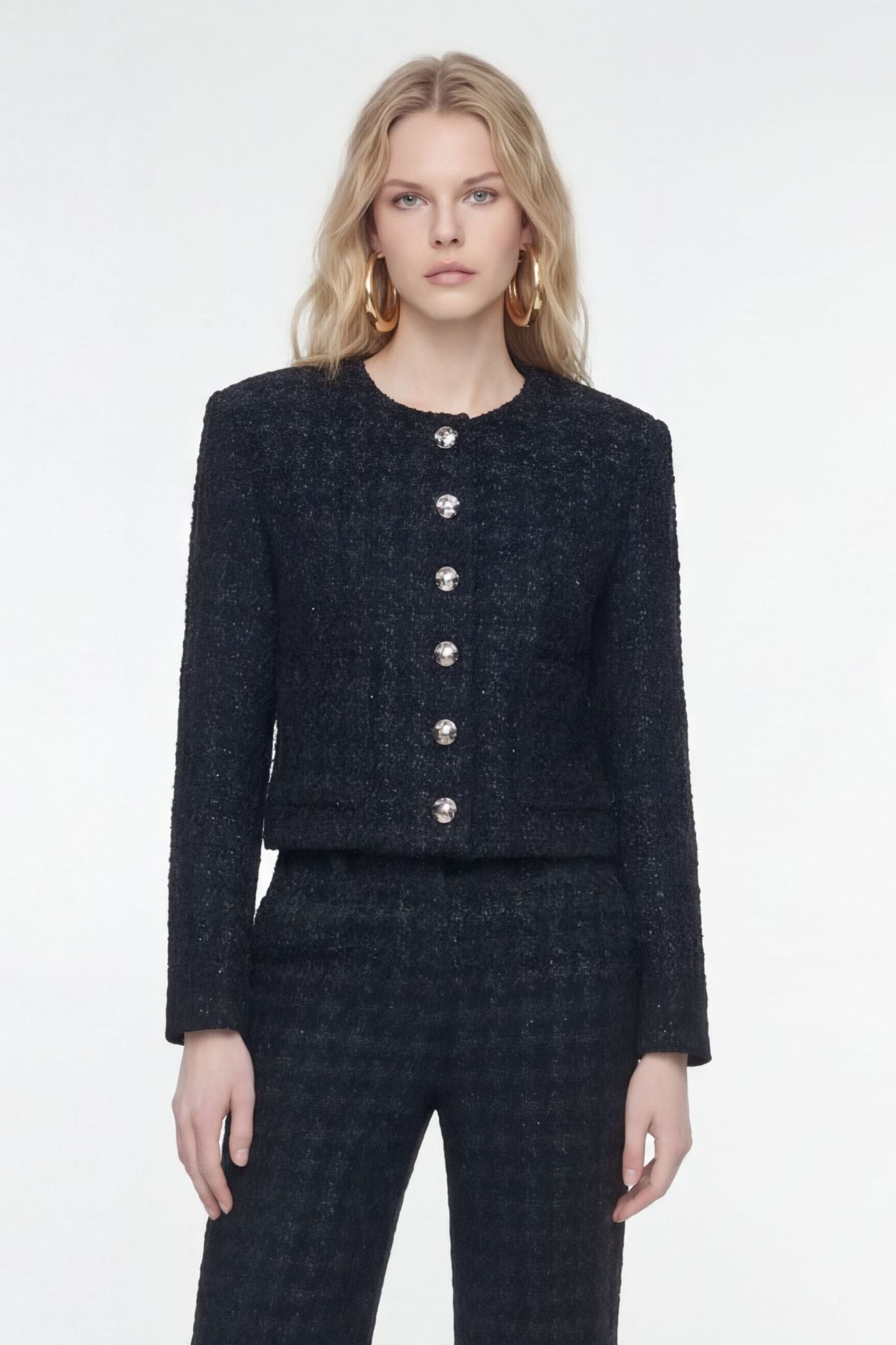 Blazer Tweed Negro