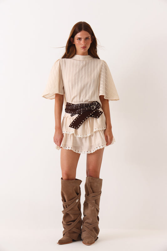 Falda Short Bora Bora Marfil