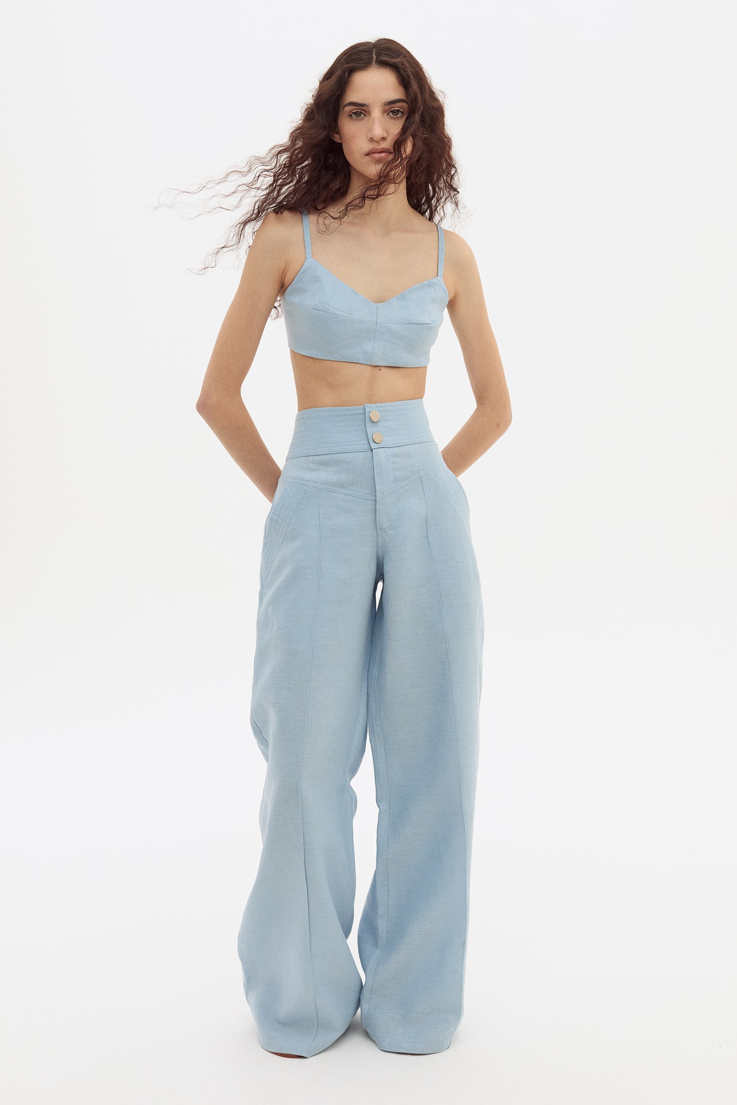 Pantalon Linen Celeste