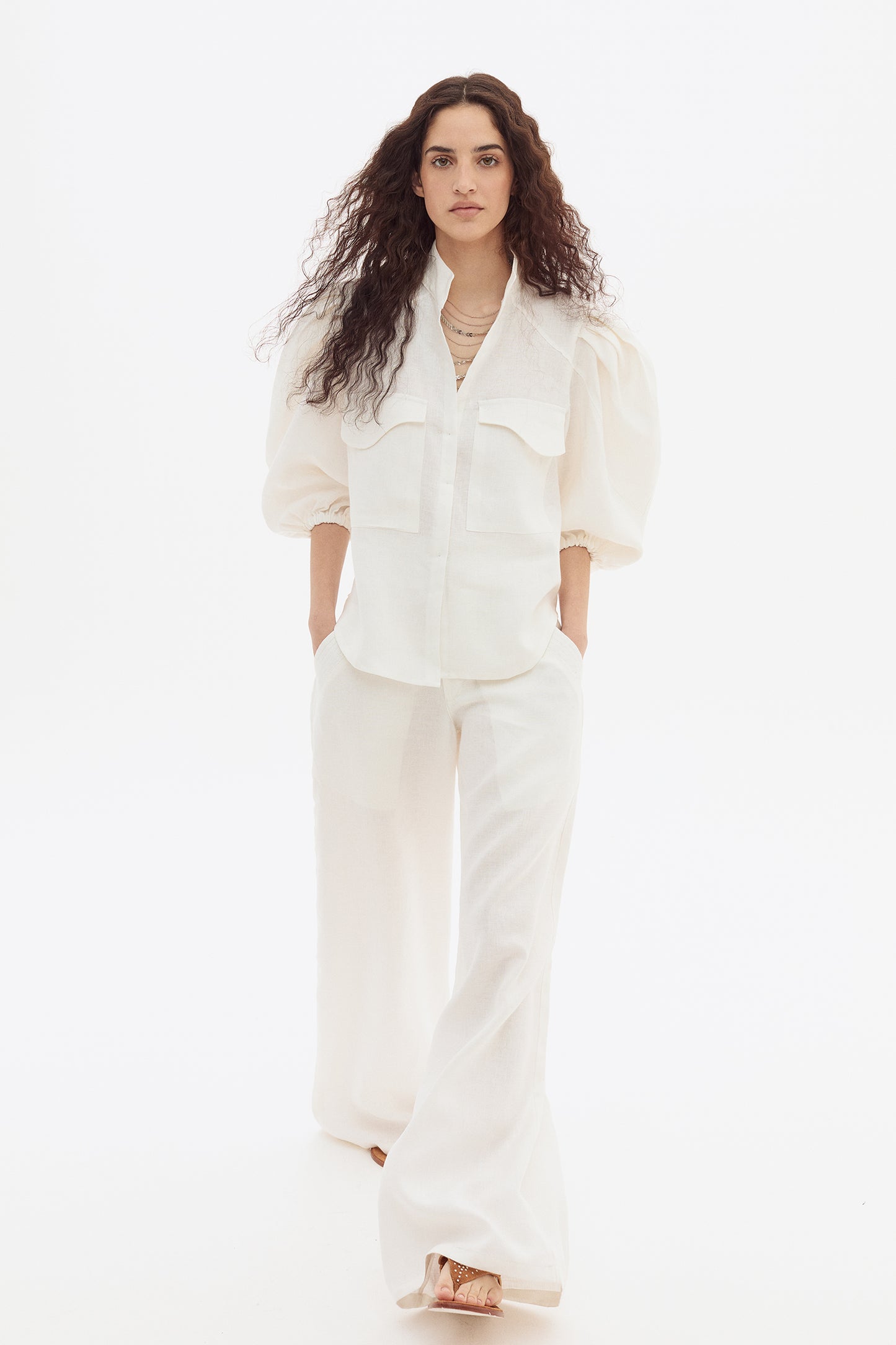 Pantalon Linen Off White