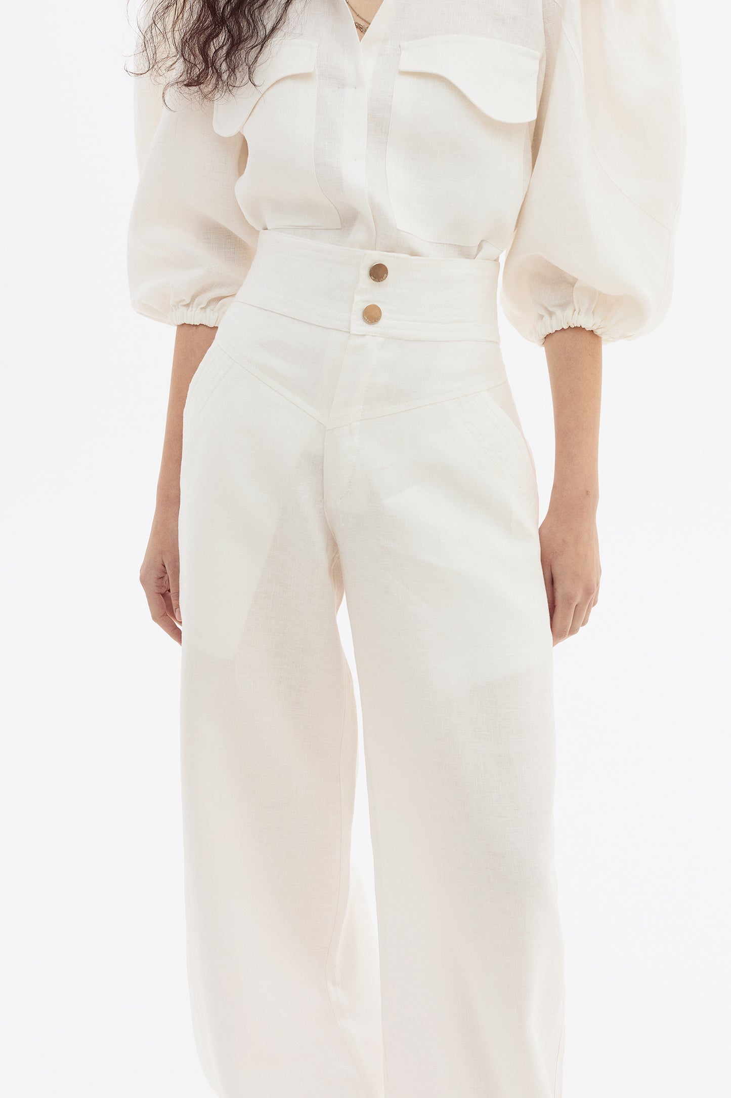 Pantalon Linen Off White