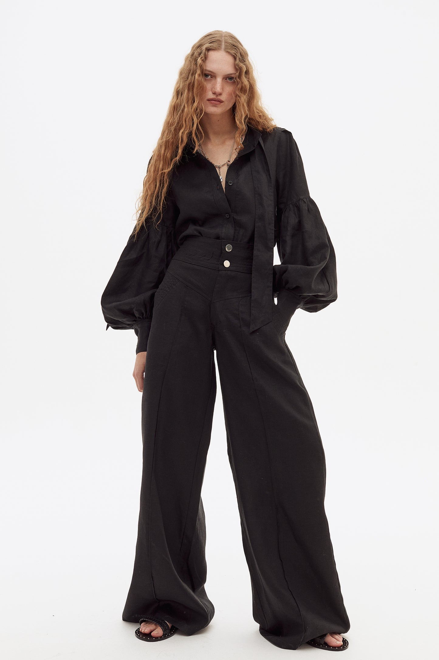 Pantalon Linen Negro