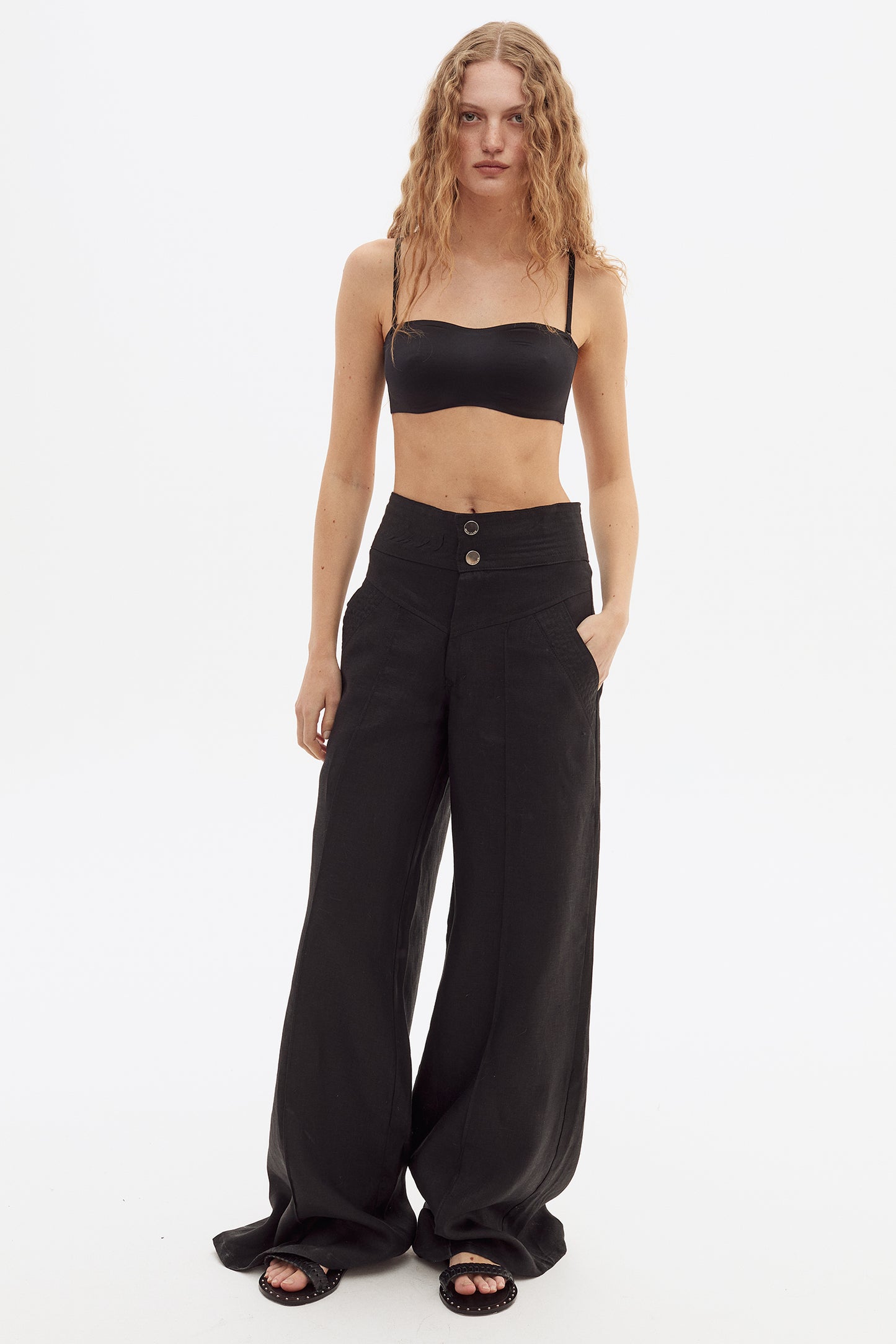Pantalon Linen Negro