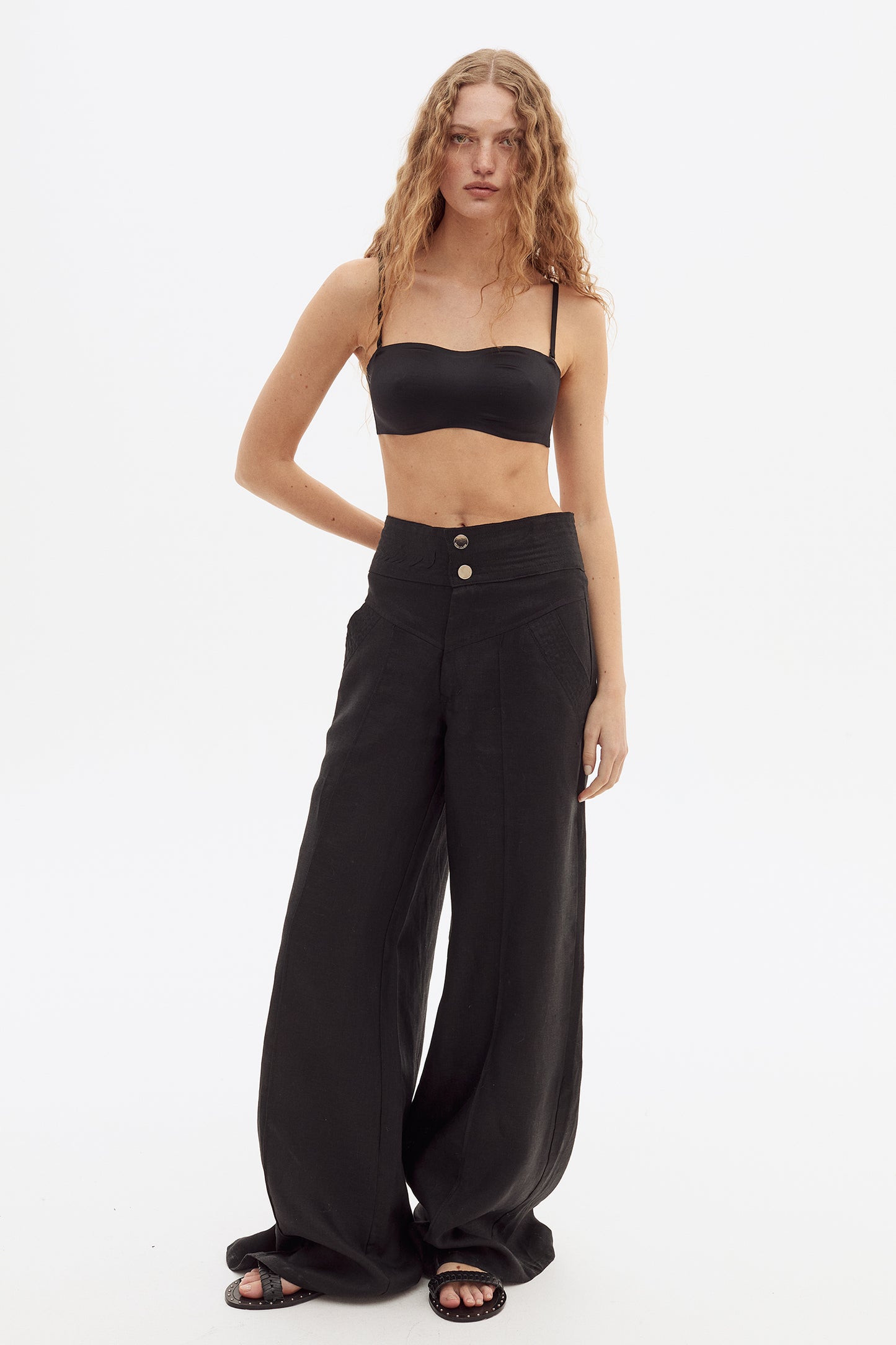 Pantalon Linen Negro
