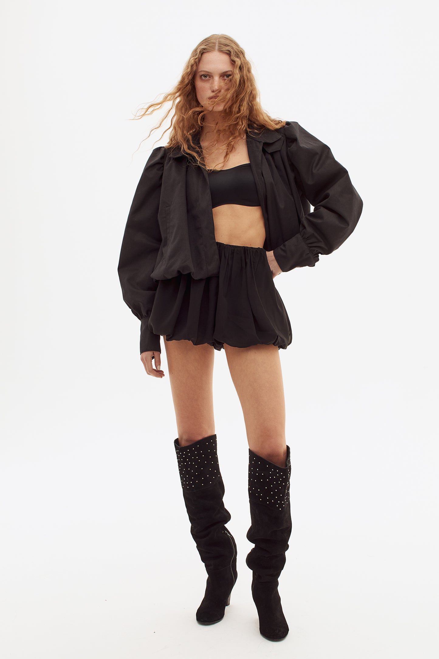 Falda Short Ciruelo Negro