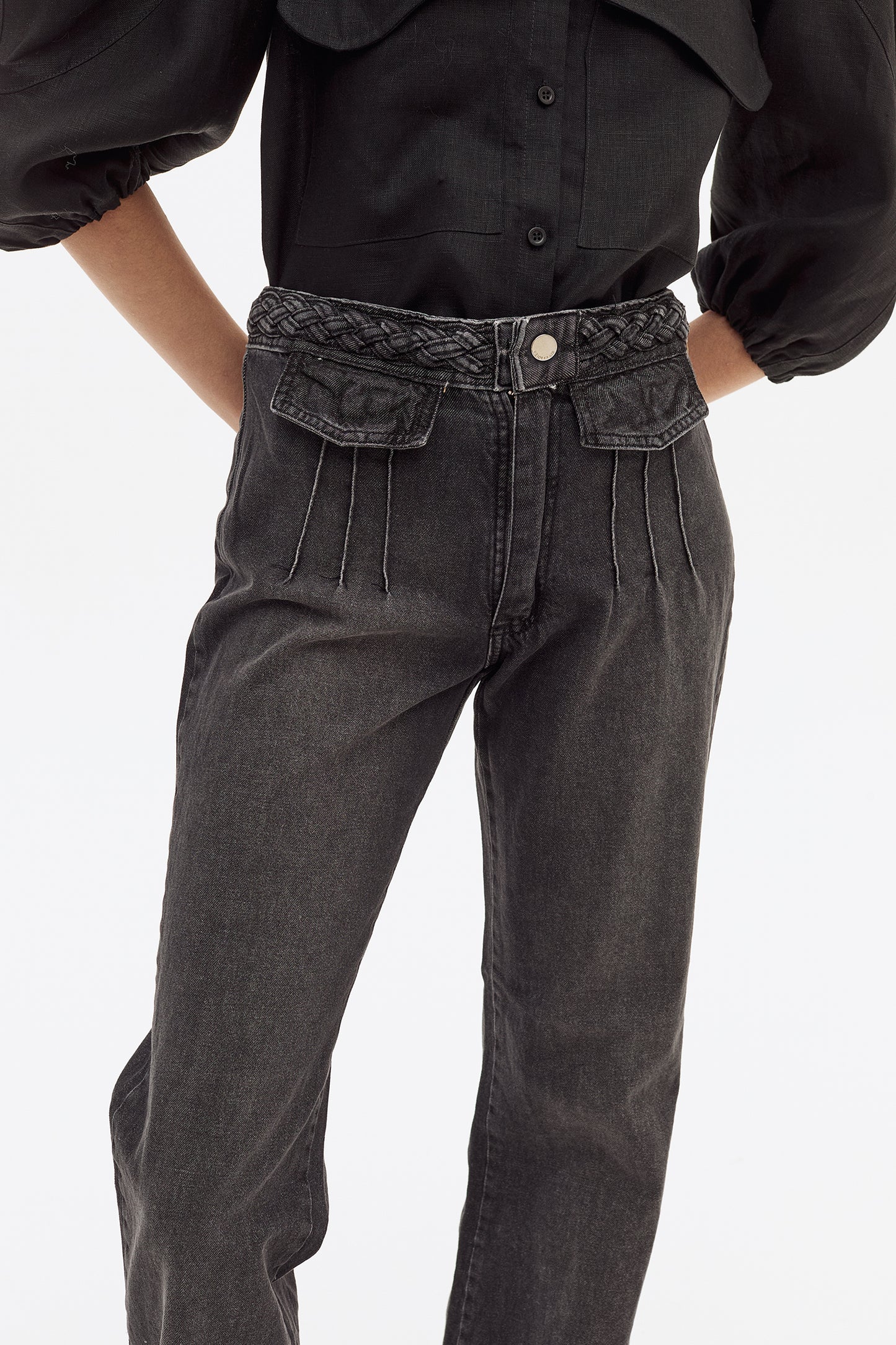 Pantalón Braided Negro