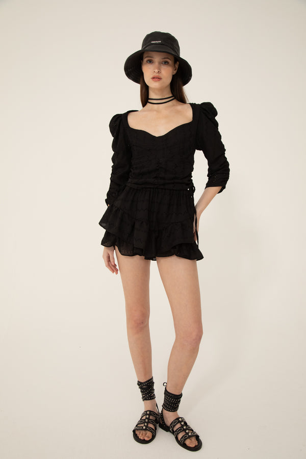 Falda Short Katarzy Negro