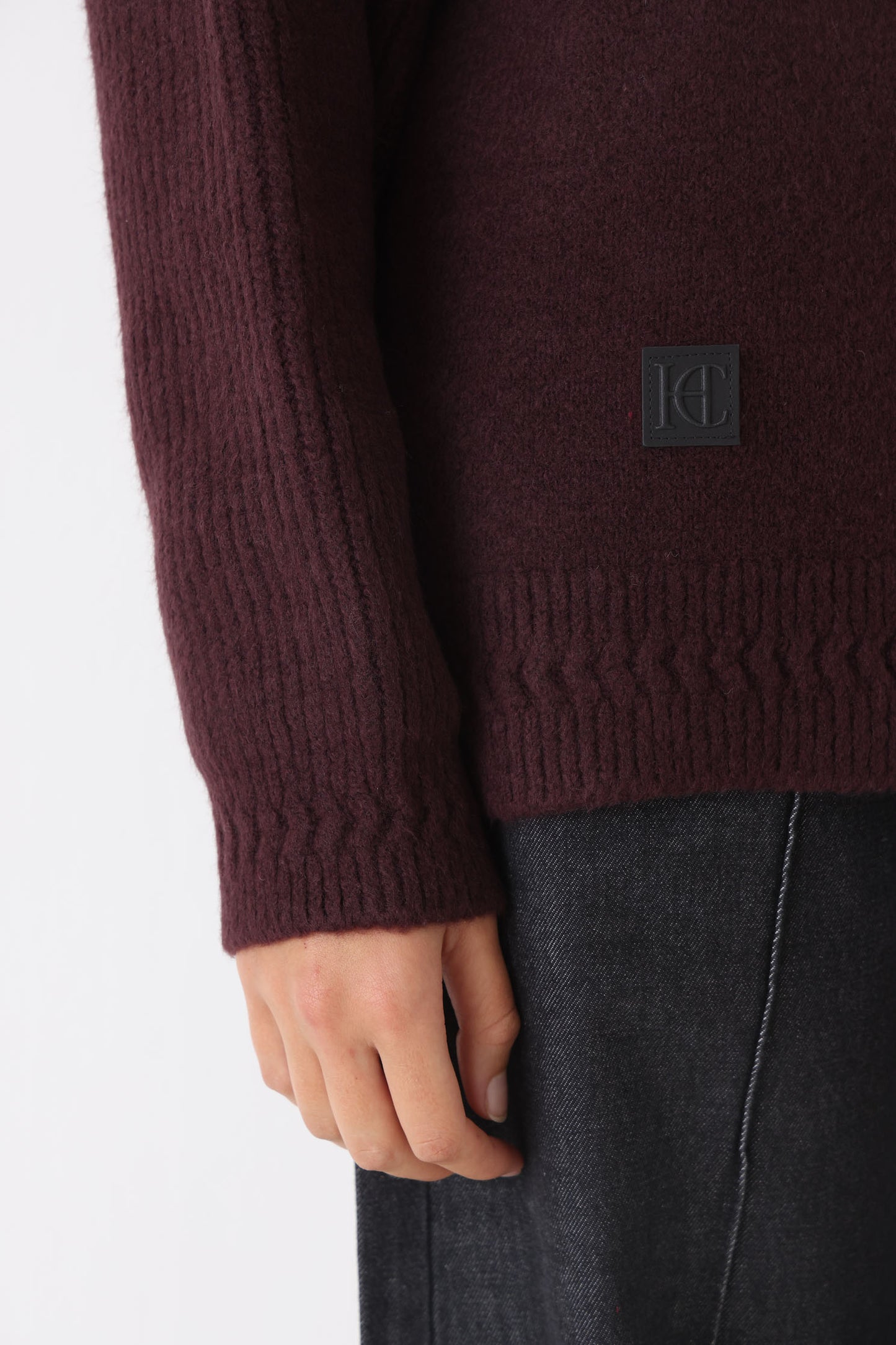 Sweater Bow Borgoña