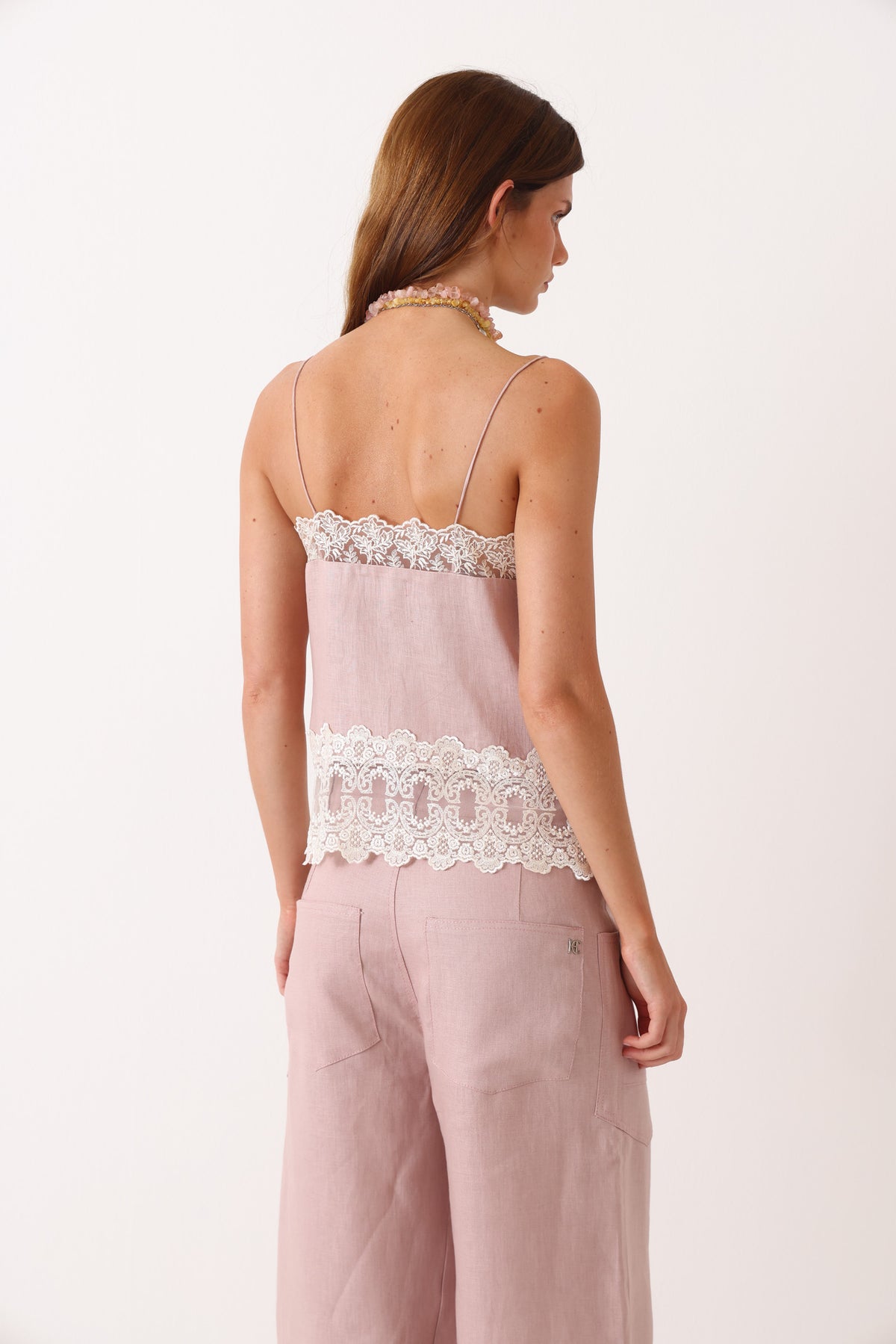 Top Bretaña Rosa Vintage