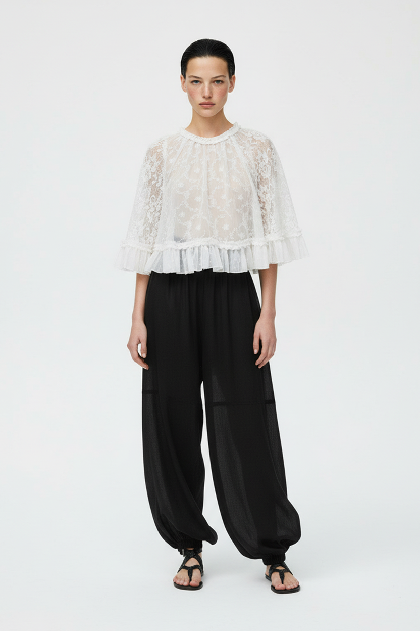 Pantalón Gasa Negro