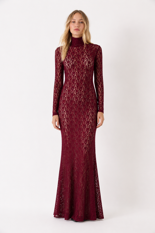 Vestido Ariadne Borgoña