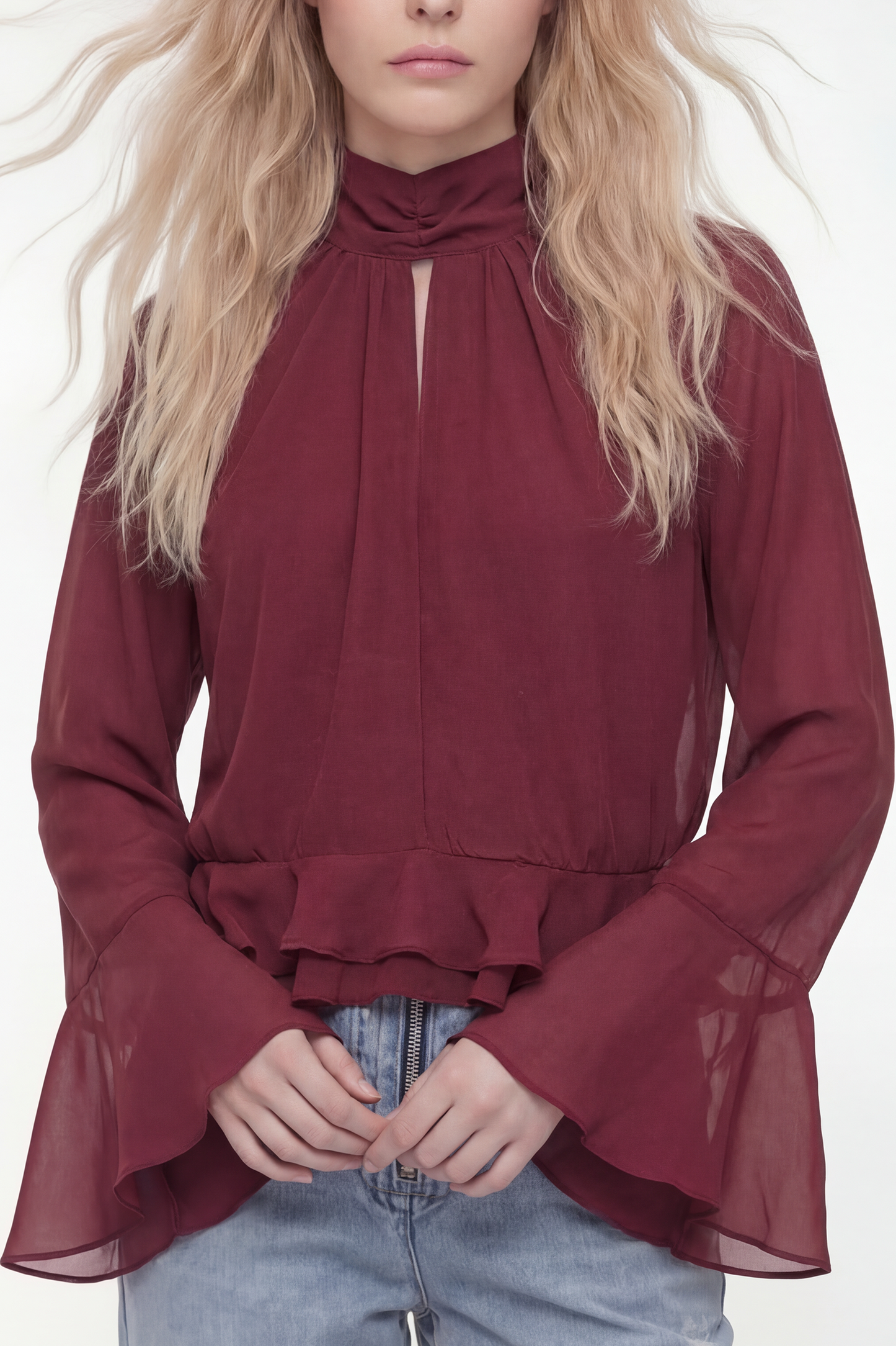 Blusa Bretaña Borgoña