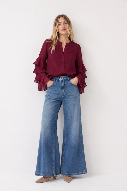 Blusa Easton Borgoña