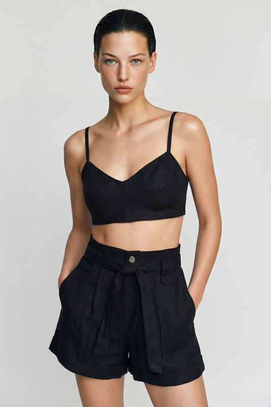 Short Linen Negro