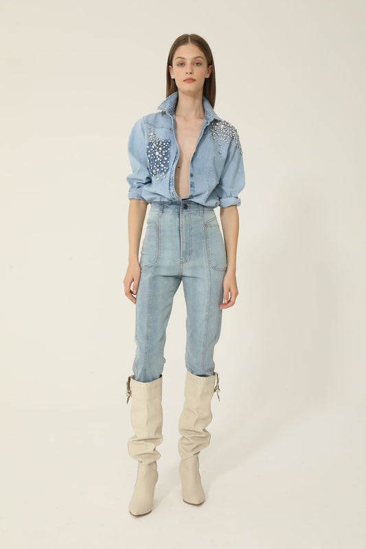 Pantalón Damon Celeste