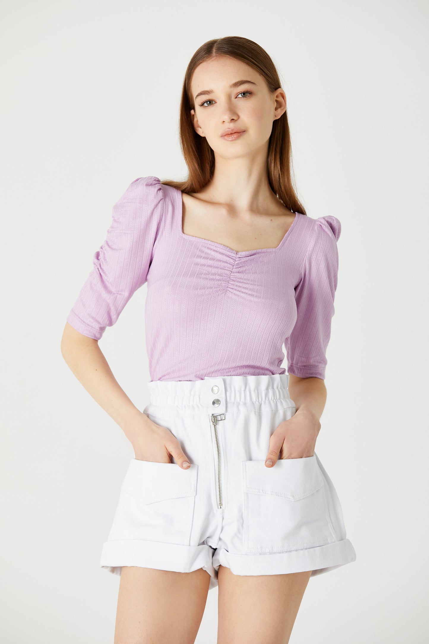 Top Lirio lila