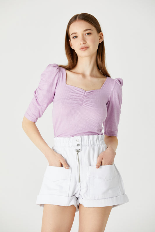 Top Lirio lila