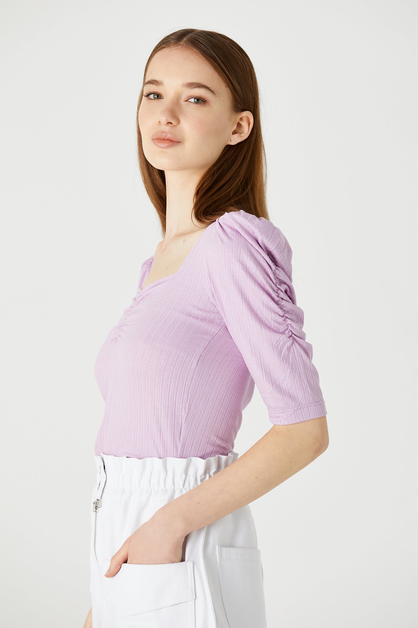 Top Lirio lila