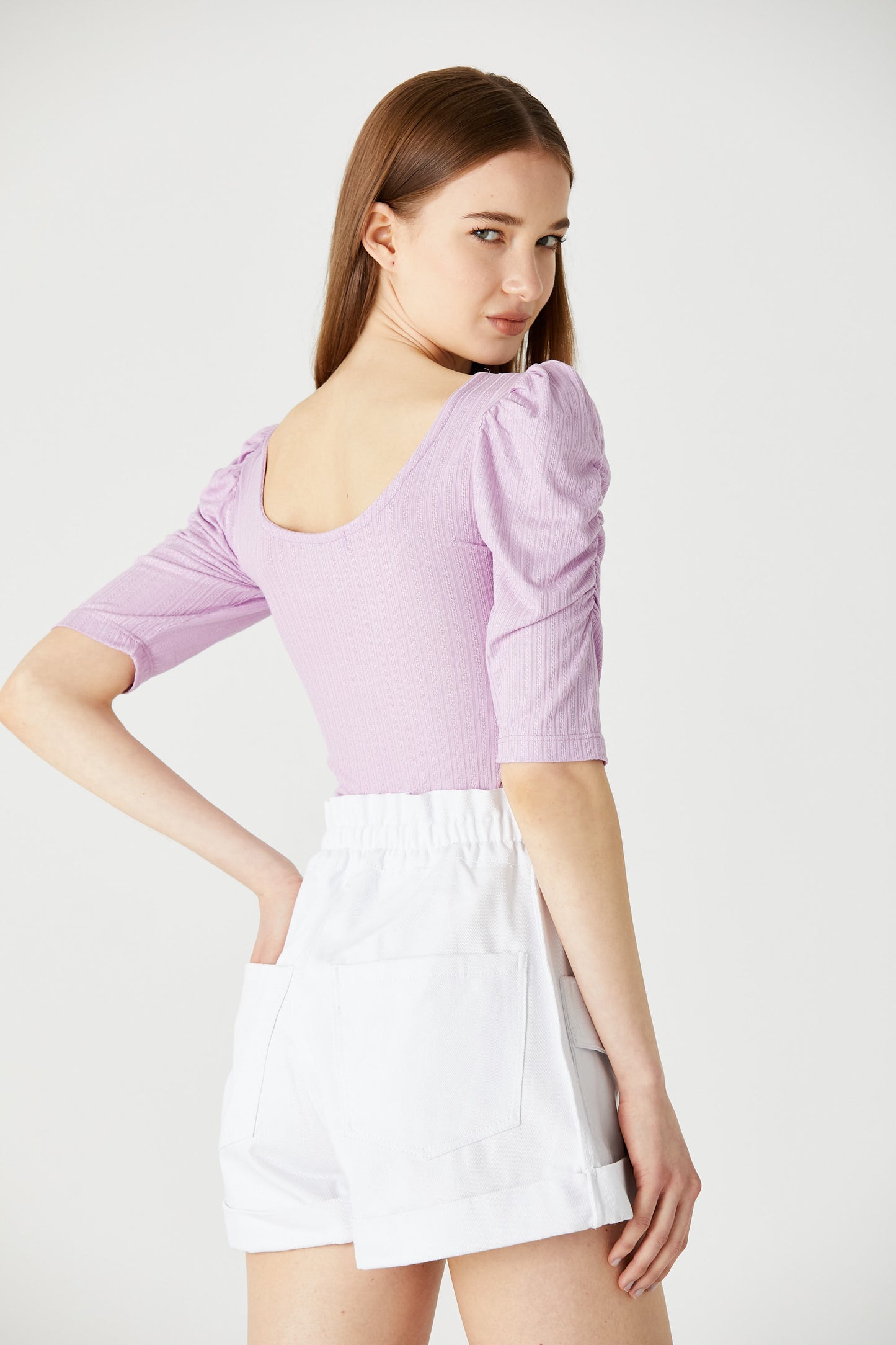 Top Lirio lila
