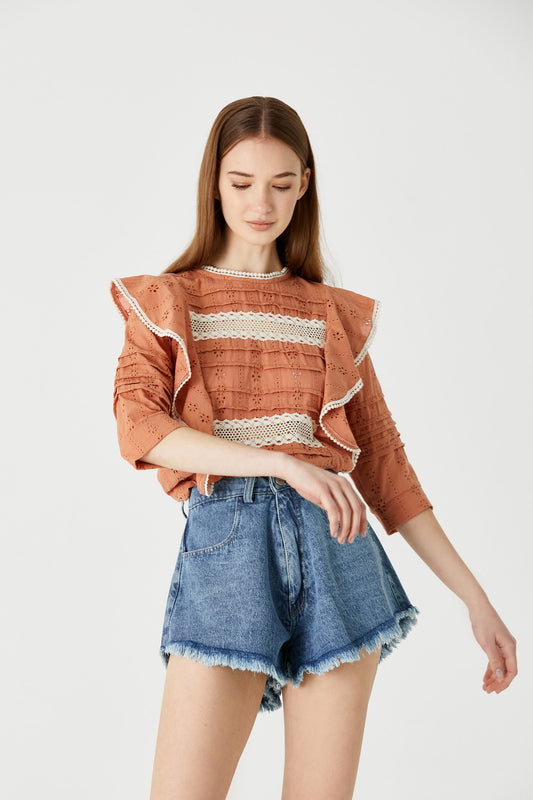 Blusa Aneska Ladrillo